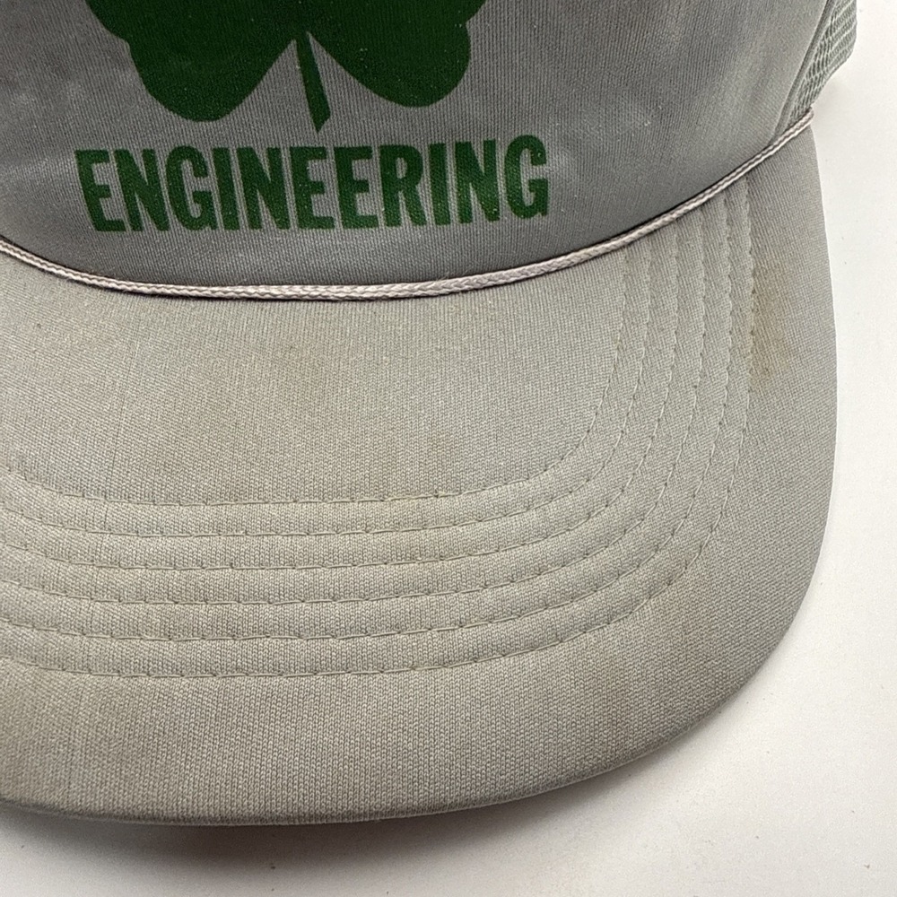 Vintage Hurley Engineering Grey Trucker Hat SnapBack - Picture 5 of 11
